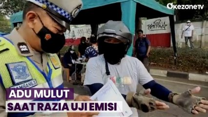 Скачать видео: Terkena Tilang saat Razia Uji Emisi di Jakarta Utara, Sejumlah Pengendara Adu Mulut dengan Petugas