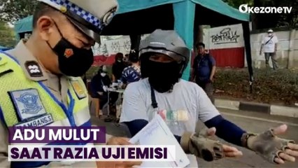 Terkena Tilang saat Razia Uji Emisi di Jakarta Utara, Sejumlah Pengendara Adu Mulut dengan Petugas
