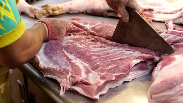 Thai Food - GRILLED PORK BELLY Aoywaan Bangkok Thailand