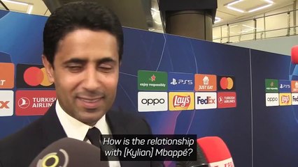 PSG president walks away from Mbappe question