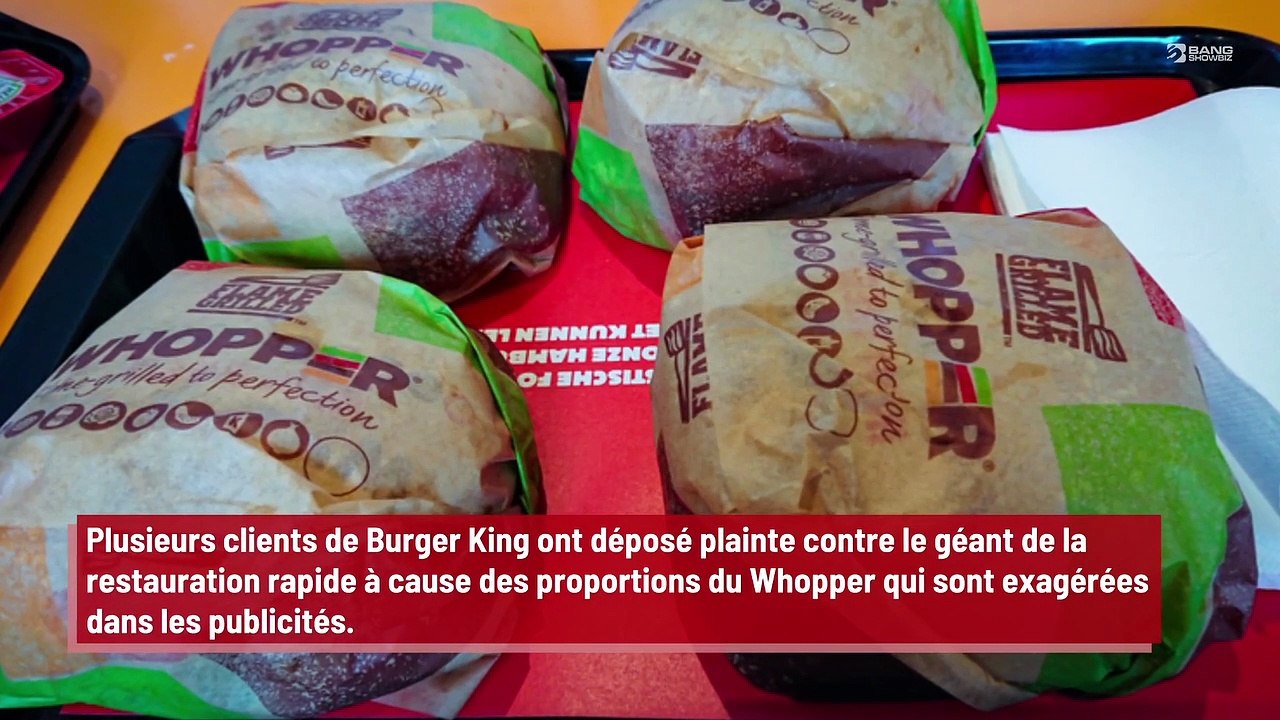 Burger King attaqué en justice car les proportions du Whopper sont exagérées !