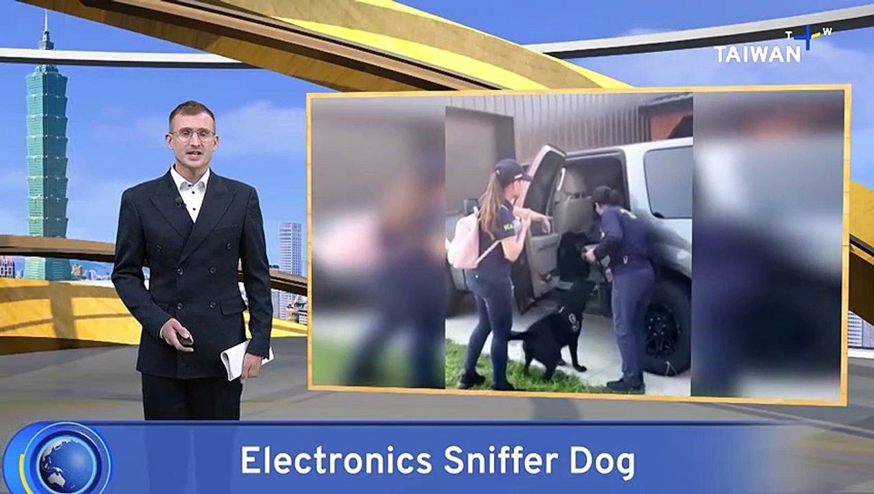 Taiwan Police Get First ElectronicsSniffing Dog video Dailymotion