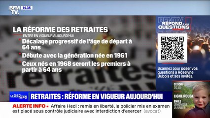 Retraites: la réforme entre en vigueur aujourd'hui. BFMTV répond à vos questions