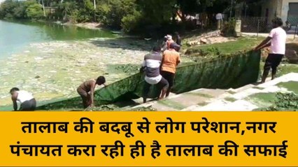 ललितपुर: तालाब से बदबू आने से स्थानीय लोग परेशान