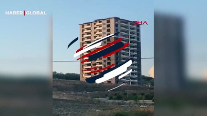 Hatay'da 15 katlı hasarlı bina, dinamitle böyle yıkıldı