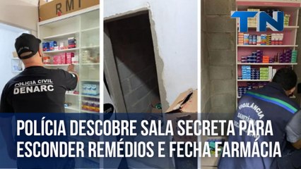Polícia descobre sala secreta para esconder remédios e fecha farmácia na Grande Vitória
