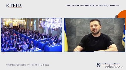 Video di Zelensky a Cernobbio: mai dubbi sul sostegno dell'Italia