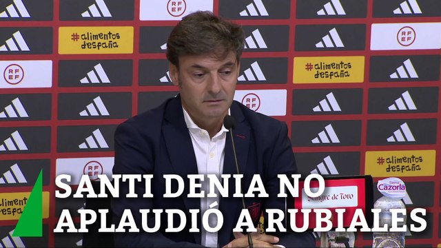 Santi Denia, a diferencia de de la Fuente, no aplaudió a Rubiales. Así lo explica el seleccionador de España sub-21