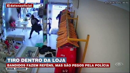 PM impede assalto e prende bandidos após ouvir disparo em loja