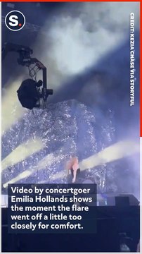 Ellie Goulding Has Close Call With Pyro Flare During Festival Performance