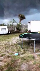 A small tornado in My backyard #caughtoncamera #naturaldisaster #extremeweather  #naturefury