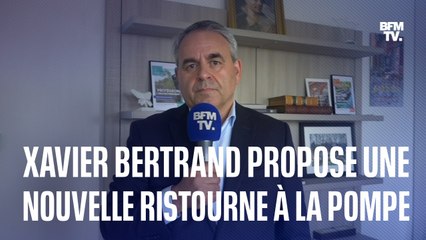 Xavier Bertrand propose une nouvelle ristourne à la pompe