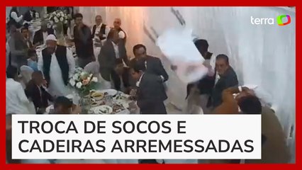 Festa de casamento termina em pancadaria generalizada na Inglaterra