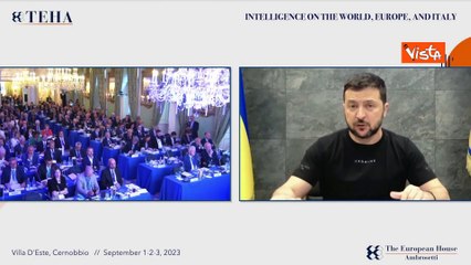 Zelensky collegato con Cernobbio: "Non ho mai dubitato del sostegno dell'Italia all'Ucraina"