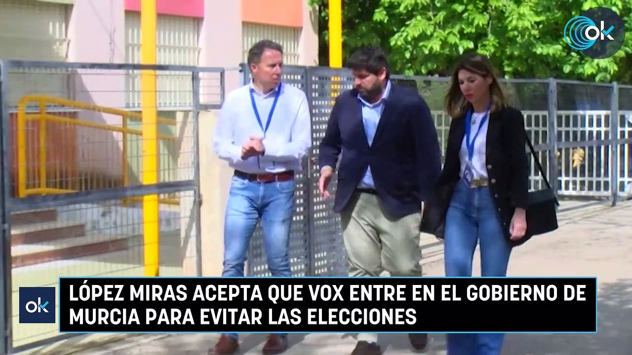 López Miras acepta que Vox entre en el Gobierno de Murcia para evitar las elecciones