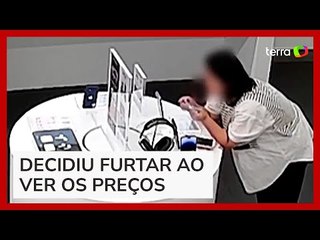 Mulher rói cabo de segurança em loja para furtar iPhone
