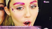 Exclu Vidéo : Miley Cyrus : déjantée avec ses sourcils roses à paillettes !