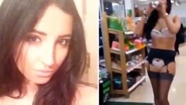 Elle boit une pinte de bière en sous-vêtements dans un supermarché