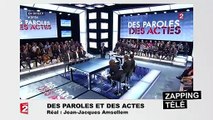 Un homme interrompt l'émission Des paroles et des actes en direct