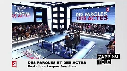 Un homme interrompt l'émission Des paroles et des actes en direct