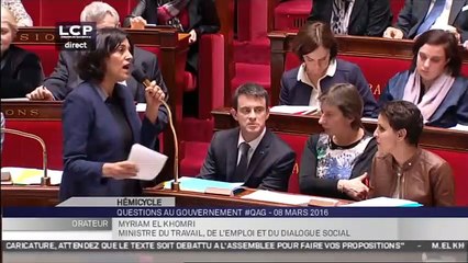 Le lapsus de Myriam El Khomri à l'Assemblée qui a fait rire Najat Vallaud Belkacem