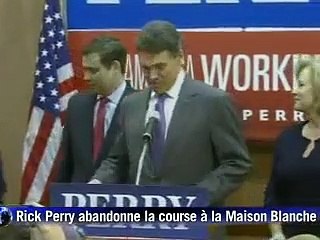 Etats-Unis: Perry se retire, la course républicaine à la présidentielle se resserre