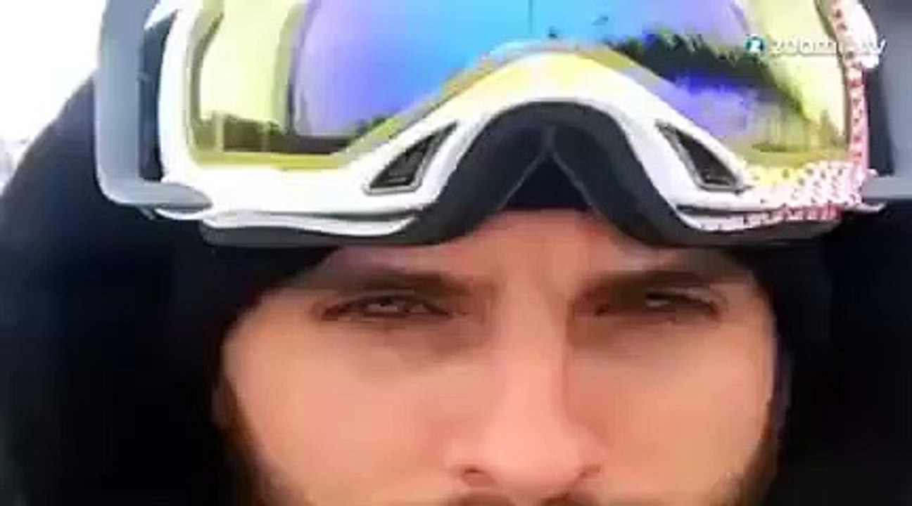 Kim Kardashian se prend une gamelle en ski