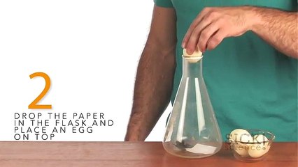 Comment faire entrer un oeuf dans une bouteille ?