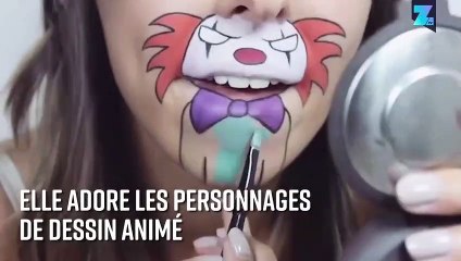 Make up : elle peint des personnages sur son visage