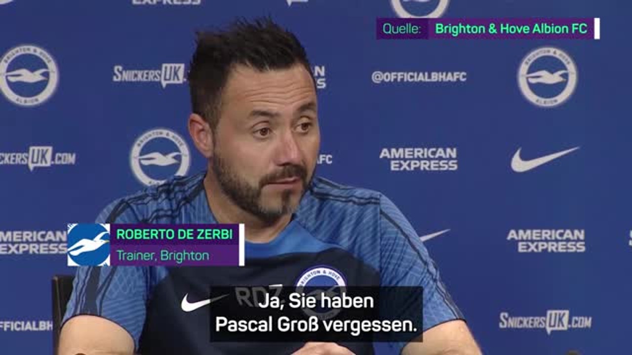 De Zerbi: "Sie haben Pascal Groß vergessen"