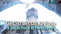 US Air Force : des camions de 2,5 tonnes parachutés