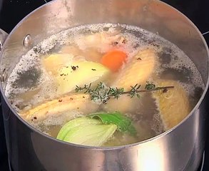 Soupe de poulet aux vermicelles maison