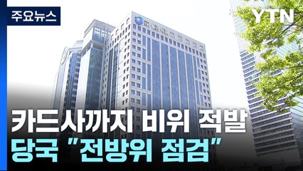 은행권 이어 카드사까지 비위 적발..."모든 카드사 점검" / YTN