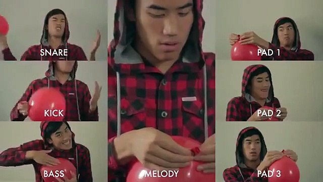 Il rejoue la chanson 99 Luftballons avec 99 ballons !