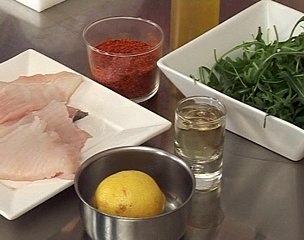 Salade d'ailes de raie à la vinaigrette citronnée