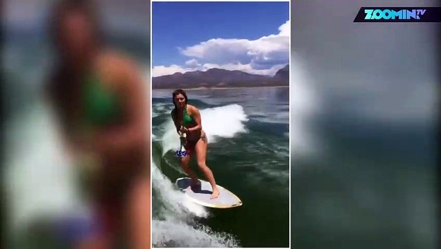 Concours de bière et ski nautique ? Elle ose !