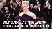 Emilia Clarke : La star de Games of Thrones rayonne sur le tapis rouge !