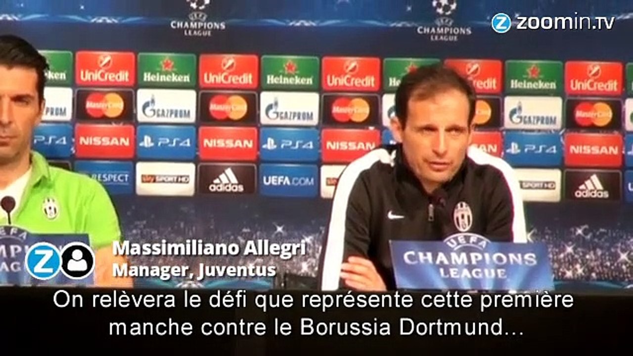 UEFA : les interviews avant le match Juventus-Borussia - Vidéo Dailymotion