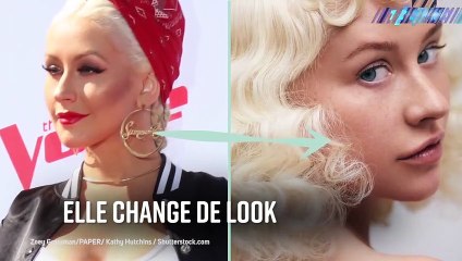 Christina Aguilera pose sans make up