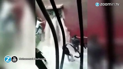 Des enfants sauvés des inondations en Jordanie