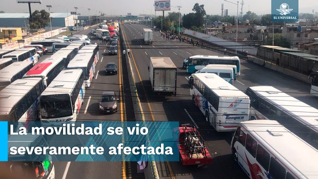 Tras 8 horas de bloqueo, transportistas liberan autopista México-Pachuca