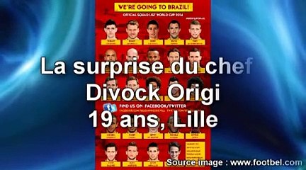Le Lillois Divock Origi dans la sélection belge