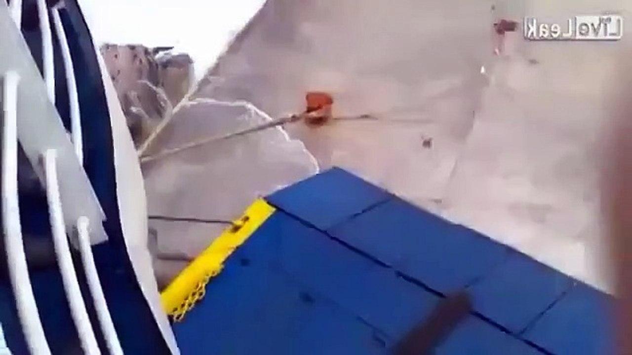 Un débarquement de ferry agité en Grèce