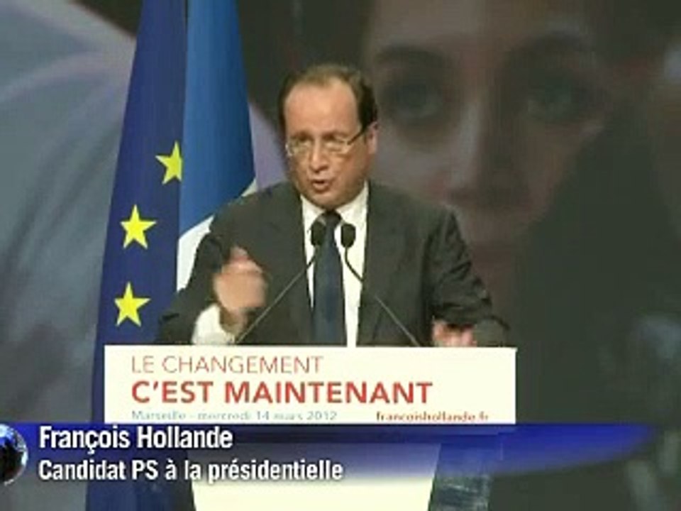 En meeting à Marseille, Hollande a contre-attaqué face aux "promesses" de Sarkozy