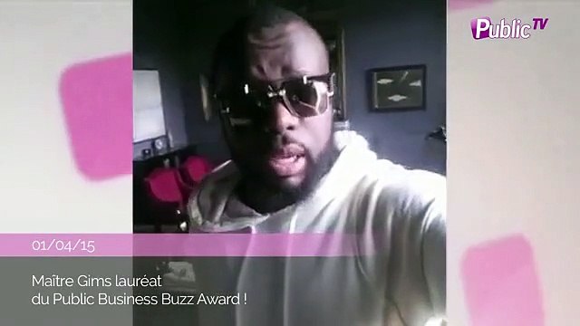 Exclu Vidéo : Maître Gims : Merci à Public et à mon public pour le prix du Business Buzz de l'année !