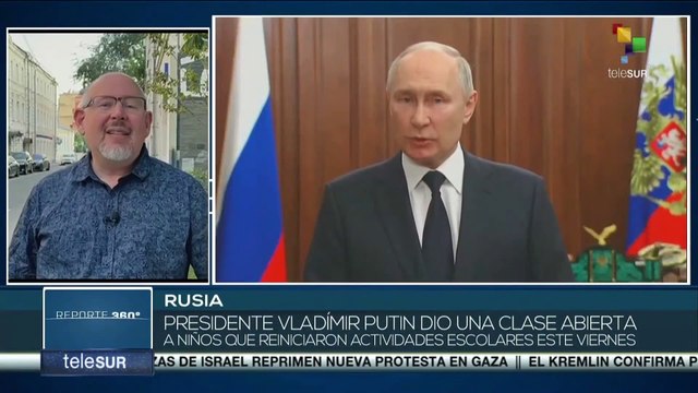 Rusia: Pdte. Putin dio una clase abierta a niños que reiniciaron clases este viernes