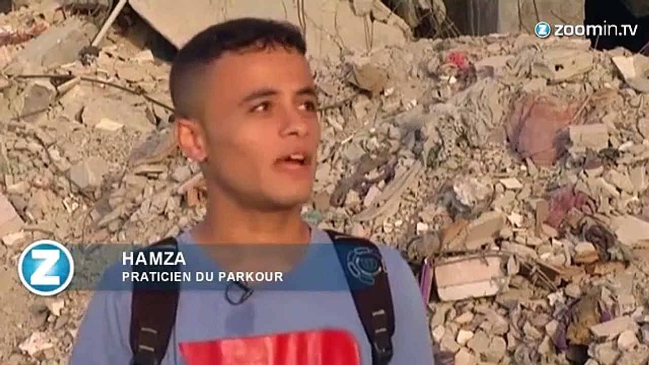 Palestine: ils font du parkour dans des ruines à Gaza