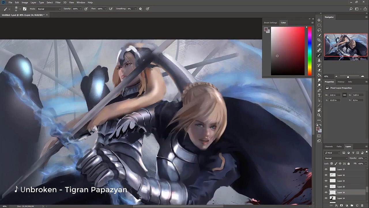 Saber & Ruler - Speedpainting