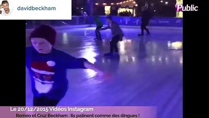 Exclu Vidéo : Les fils Beckham : Ils patinent comme des dingues !