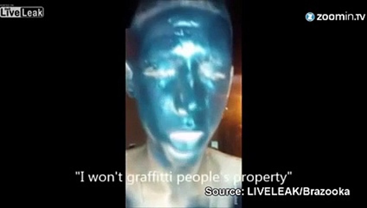 Leçon de police au Brésil: tu graffes, je te graffe!
